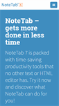 Mobile Screenshot of notetab.com